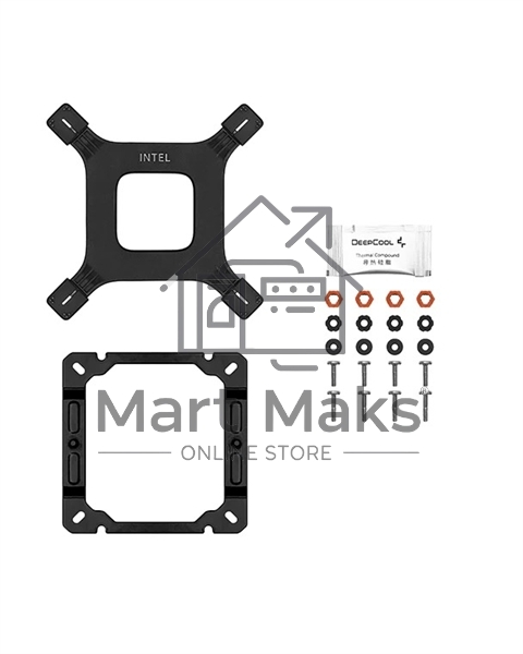 Кулер для процессора DEEPCOOL AG400 BK ARGB черный, 120 мм, алюминий/медь, 2000 об/мин, 31.6 дБ, 4 pin, 220 Вт, 150 мм