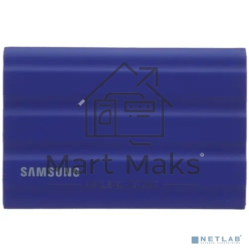 Накопитель SSD Samsung T7 Shield MU-PE1T0R/WW, USB3.2, 1ТБ, синий