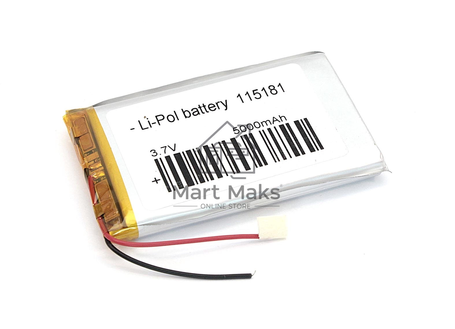 Аккумулятор Li-Pol (батарея) 11*51*81мм 2pin 3.7V/5000mAh