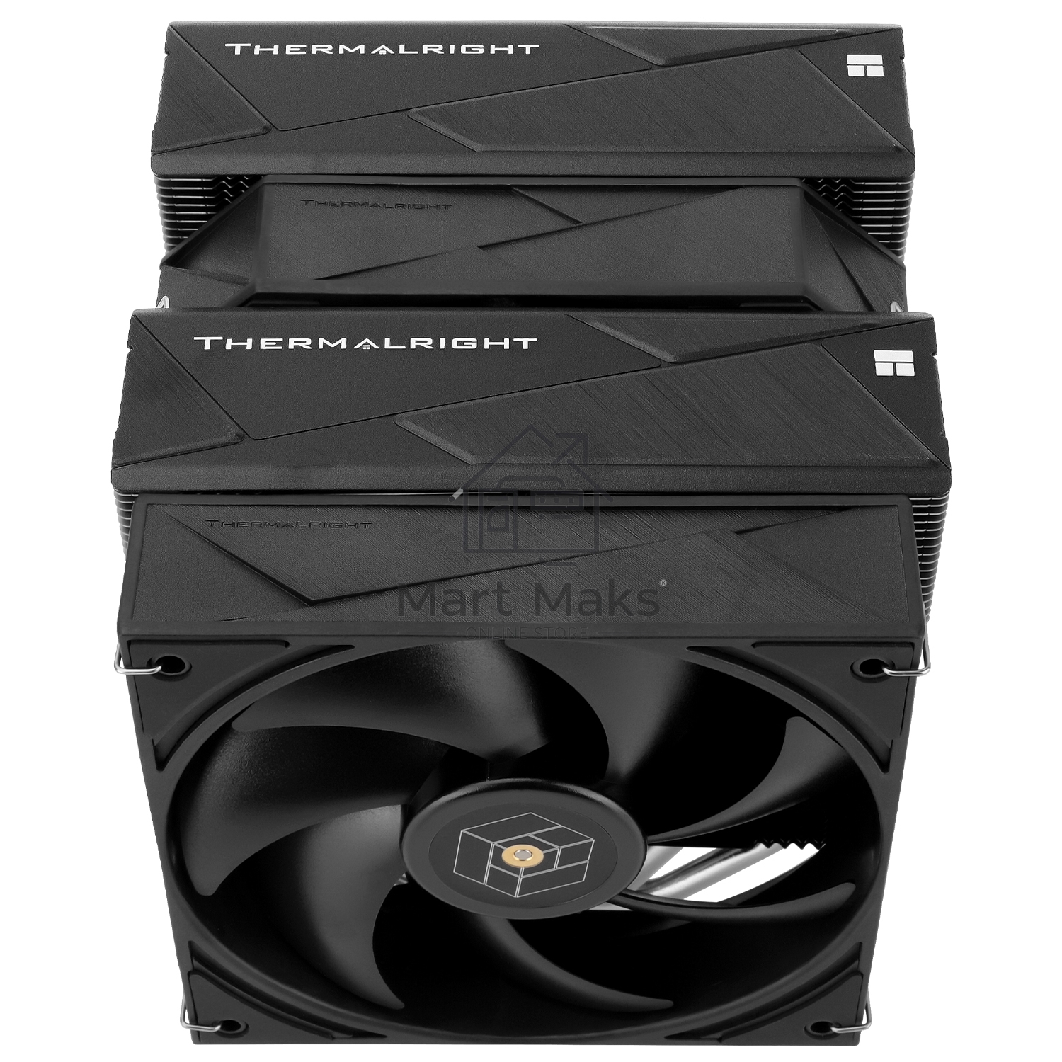 Кулер для процессора Thermalright Royal Pretor 130 (4-pin PWM, 158mm, Ni/Cu, 6x6mm, 1x120+1x130mm, 80.45CFM/81.88CFM, 29.4dBA/28.3dBA, 2150PM/1750RPM, S: 1200, 1700, 1851, 2011, 2066, 115X, AM4, AM5, silver, black)