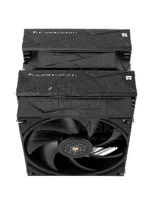 Кулер для процессора Thermalright Royal Pretor 130 (4-pin PWM, 158мм, Ni/Cu, 6x6мм, 1x120+1x130мм, 80.45CFM/81.88CFM, 29.4dBA/28.3dBA, 2150PM/1750RPM, S: 1200, 1700, 1851, 2011, 2066, 115X, AM4, AM5, silver, black)