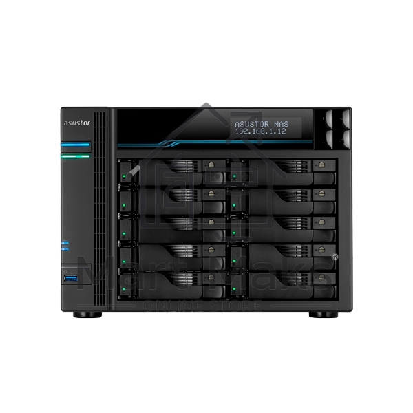Сетевое хранилище ASUSTOR AS7110T 10-Bay NAS/Media player/Intel Xeon E-2224 3.4GHz up to 4.6GHz(Quad-Core), 8GB SO-DIMM DDR4, noHDD(HDD,SSD),/10x1GbE+3x2,5Gbe(LAN)/3xUSB3.2,HDMI/M.2/4ip camera license ; 90IX01D1-BW3S1