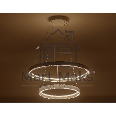 Подвесной светодиодный светильник Ambrella light FL5862/2 WH белый 45W 3000K/4200K/6400K D600/400*830 (без ПДУ)