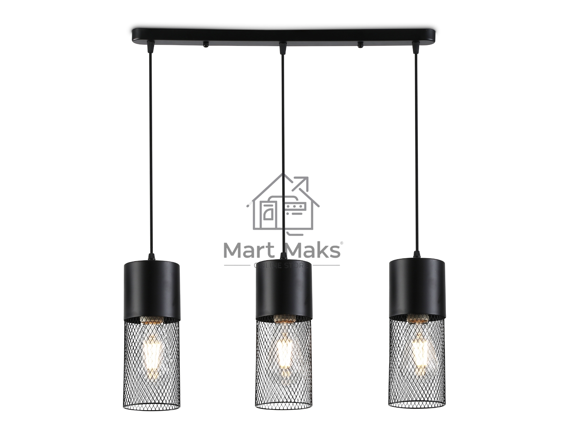 Светильник Ambrella light TR8501/3 BK черный E27/3 max 60W 550*100*1000