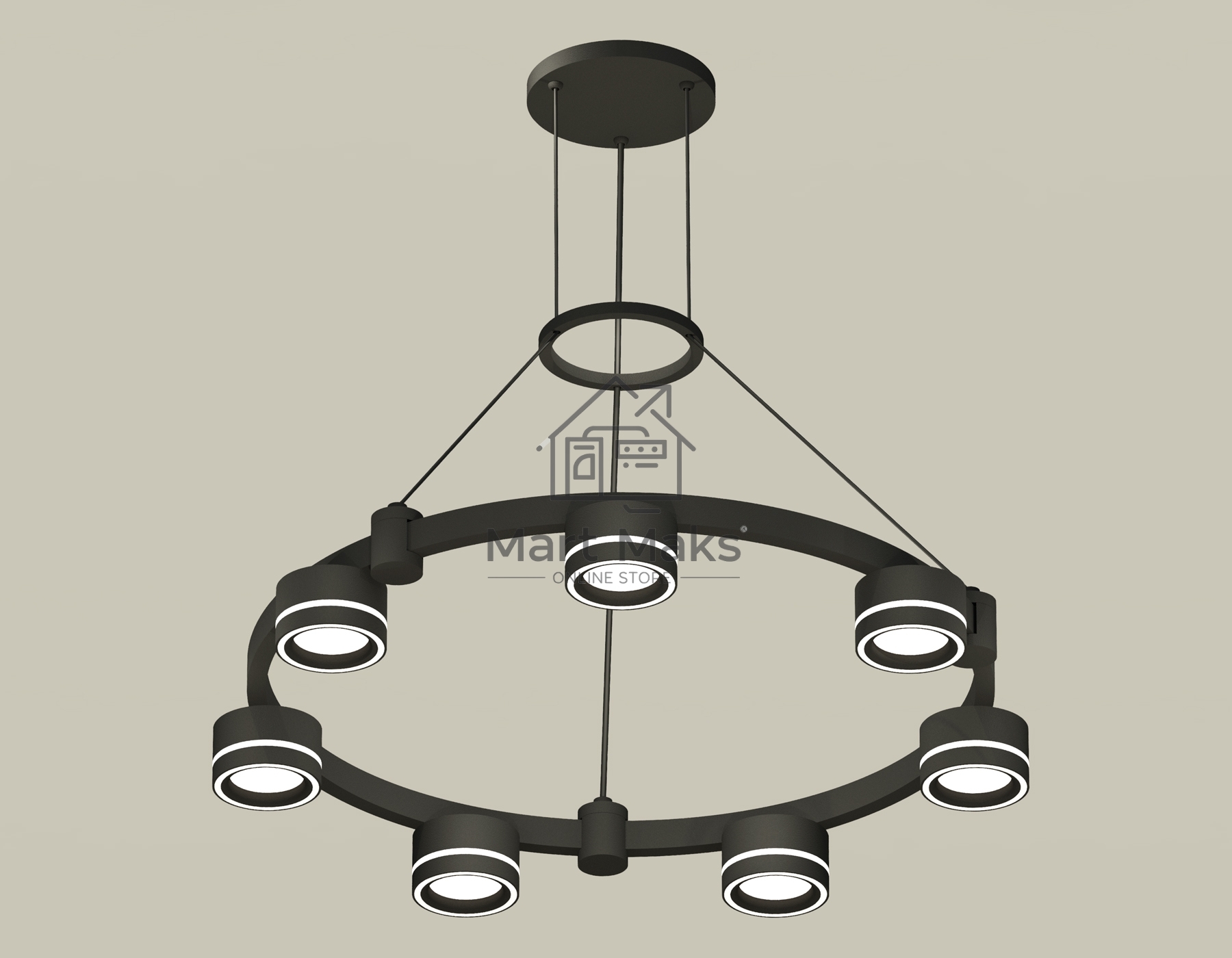 Светильник Ambrella light XR92051601/7 SBK/FR черный песок/белый матовый GX53  (A9205, C9238, N8434)