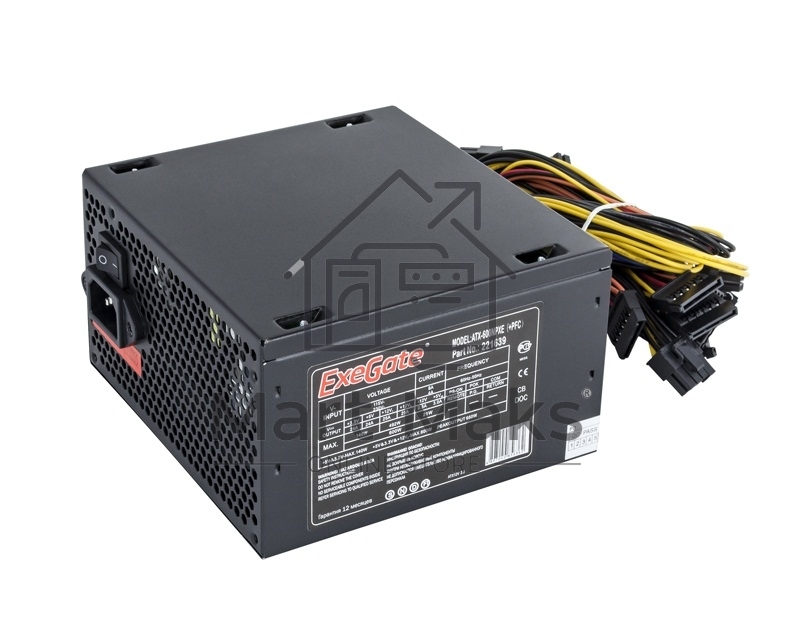 Блок питания ExeGate 600NPXE (EX221639RUS-PC), 600Вт, 120мм, черный