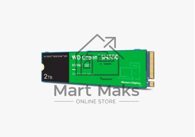 Накопитель SSD WD Green SN350 WDS200T3G0C, 2000Gb, PCIe 3.0 x4, M.2 2280, NVMe, R/W 3200/3000