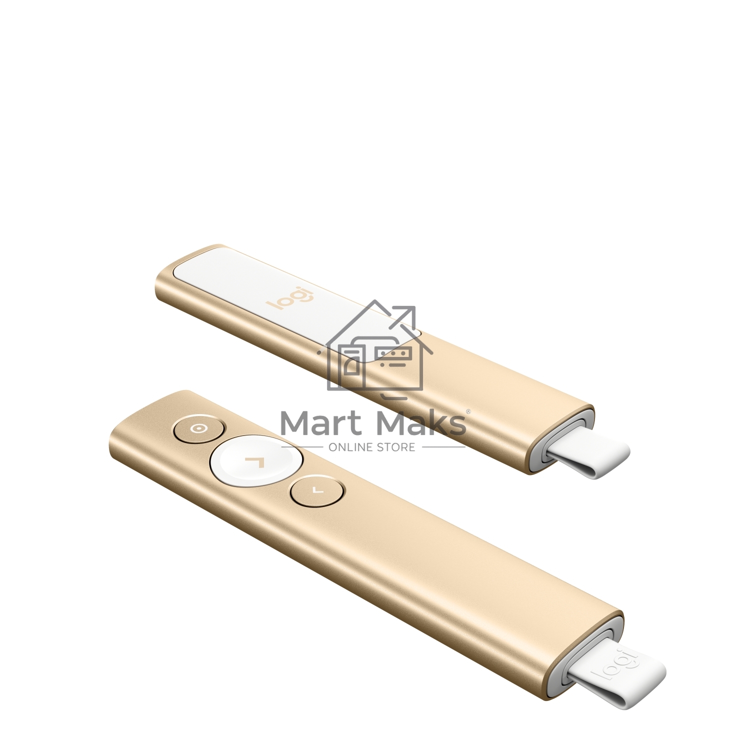 Презентер Logitech Spotlight золотистый, радиоканал, USB, кнопки - 3
