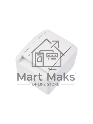 Розетка одноместная (керамика) INDUSTRIAL IP54 с заземлением, о/у, белая KRANZ