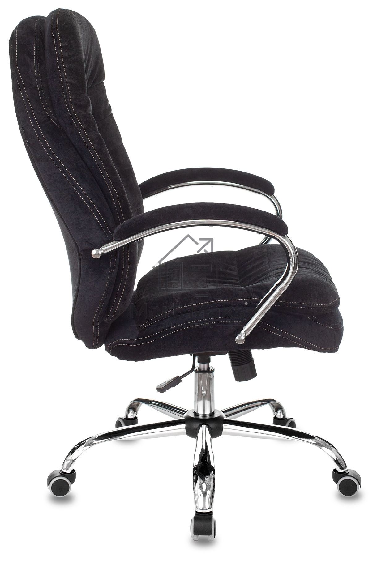 Кресло руководителя Бюрократ T-9950SL Fabric черный Light-20, крестовина металл хром