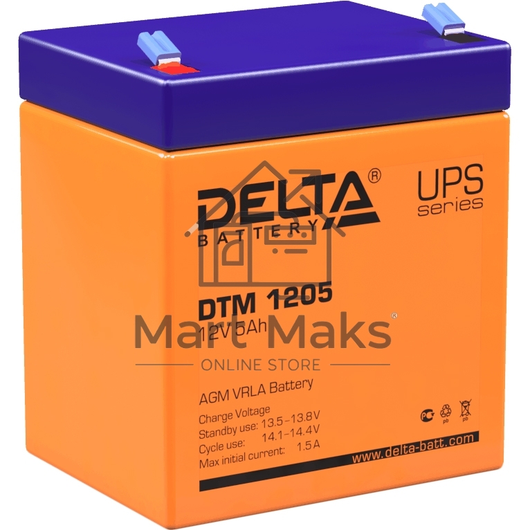Батарея Delta DTM 1205 (12V, 5Ah)