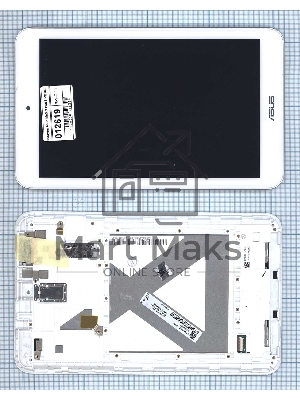 Модуль (матрица + тачскрин) для Asus MeMO Pad 8 (ME180A) белый с рамкой