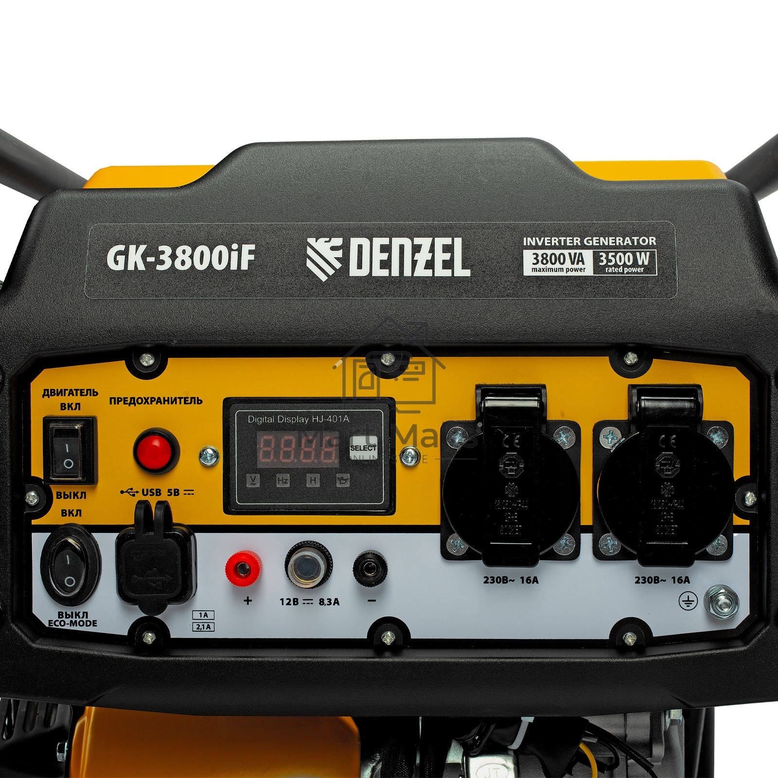 Генератор инверторный GK-3800iF, 3,8 кВт, 230 В, ручной старт DENZEL