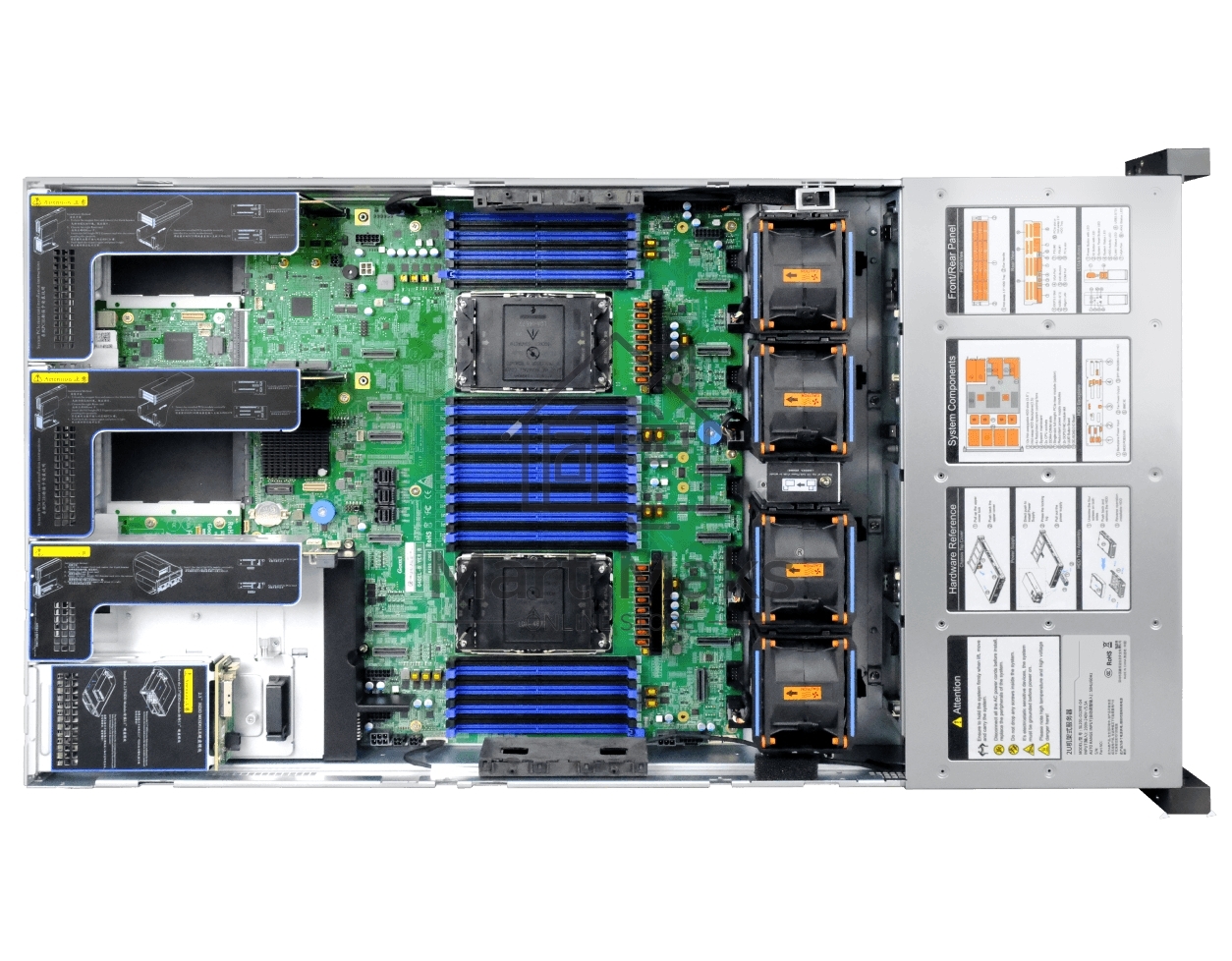 Серверная платформа Gooxi SR201-D25RE-G2 2U 25bay server with expander bp, based on AMD 9004 platform 2xPCIe 4.0x16; 4xPCIe 4.0x8 2x 2.5