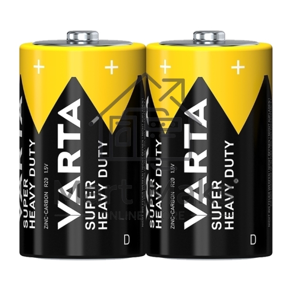 Батарейка Varta SUPERLIFE R20 D Shrink 2 Heavy Duty 1.5V (2020) (2/24/120) (24 шт.)