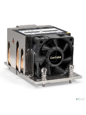 Кулер для процессора ExeGate ESNK-P0063AP4.PWM.2U.SP3.Cu серебристый, 60 мм, алюминий/медь, 6800 об/мин, 54.3 дБ, 4 pin, 240 Вт, 64.5 мм