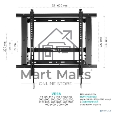 Настенное крепление ONKRON PRO7 Mдля видеостен 40”-70