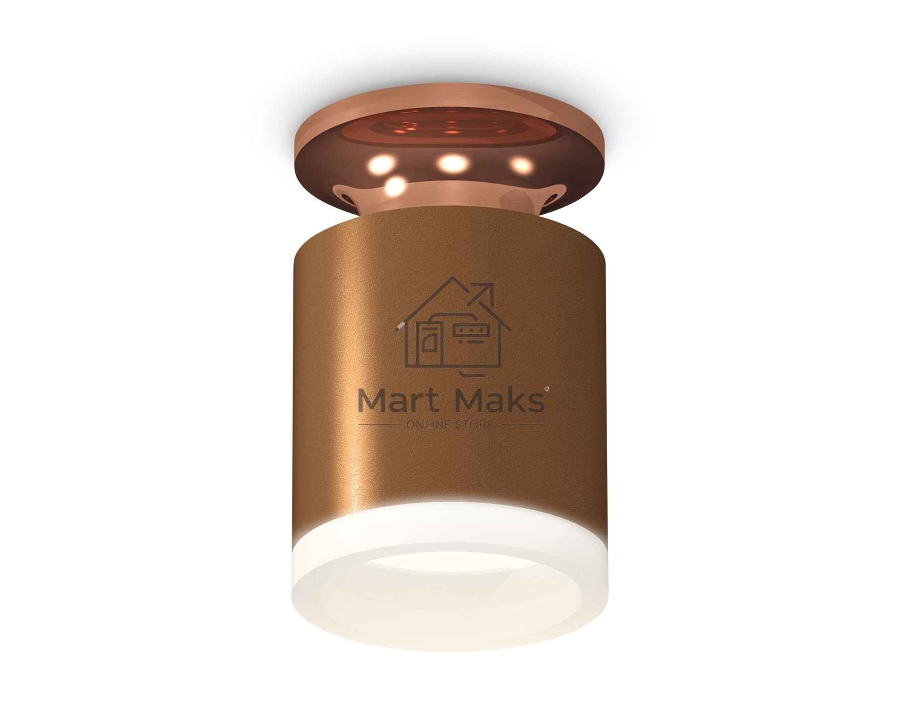 Светильник Ambrella Light XS6304152 SCF/PPG/FR кофе песок/золото розовое полированное/белый матовый MR16 GU5.3