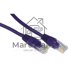 Патч-корд UTP Cablexpert cat.5e, 1м, литой, многожильный, фиолетовый