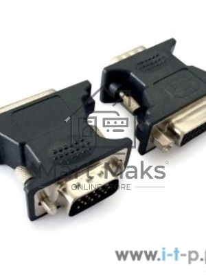 Переходник Cablexpert VGA-DVI, 15M/25F, черный, пакет (A-VGAM-DVIF-01)