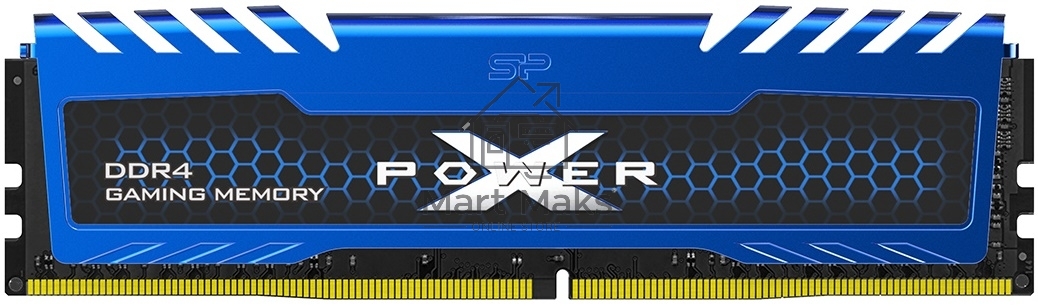 Оперативная память Silicon Power XPower Turbine, DDR4, 8GB (1x8GB), 3200MHz, CL16, DIMM, с радиатором, синий/черный