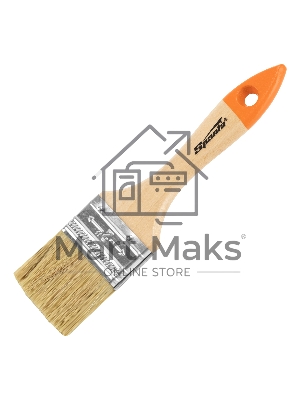 Кисть плоская Sparta 50 мм, натуральная щетина, деревянная рукоятка, для масляных красок, лаков