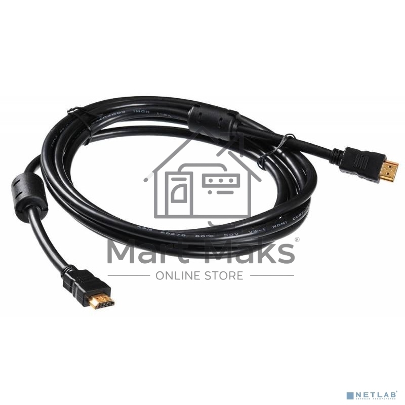 Кабель аудио-видео Buro HDMI (m)/HDMI (m) 3м. феррит.кольца черный