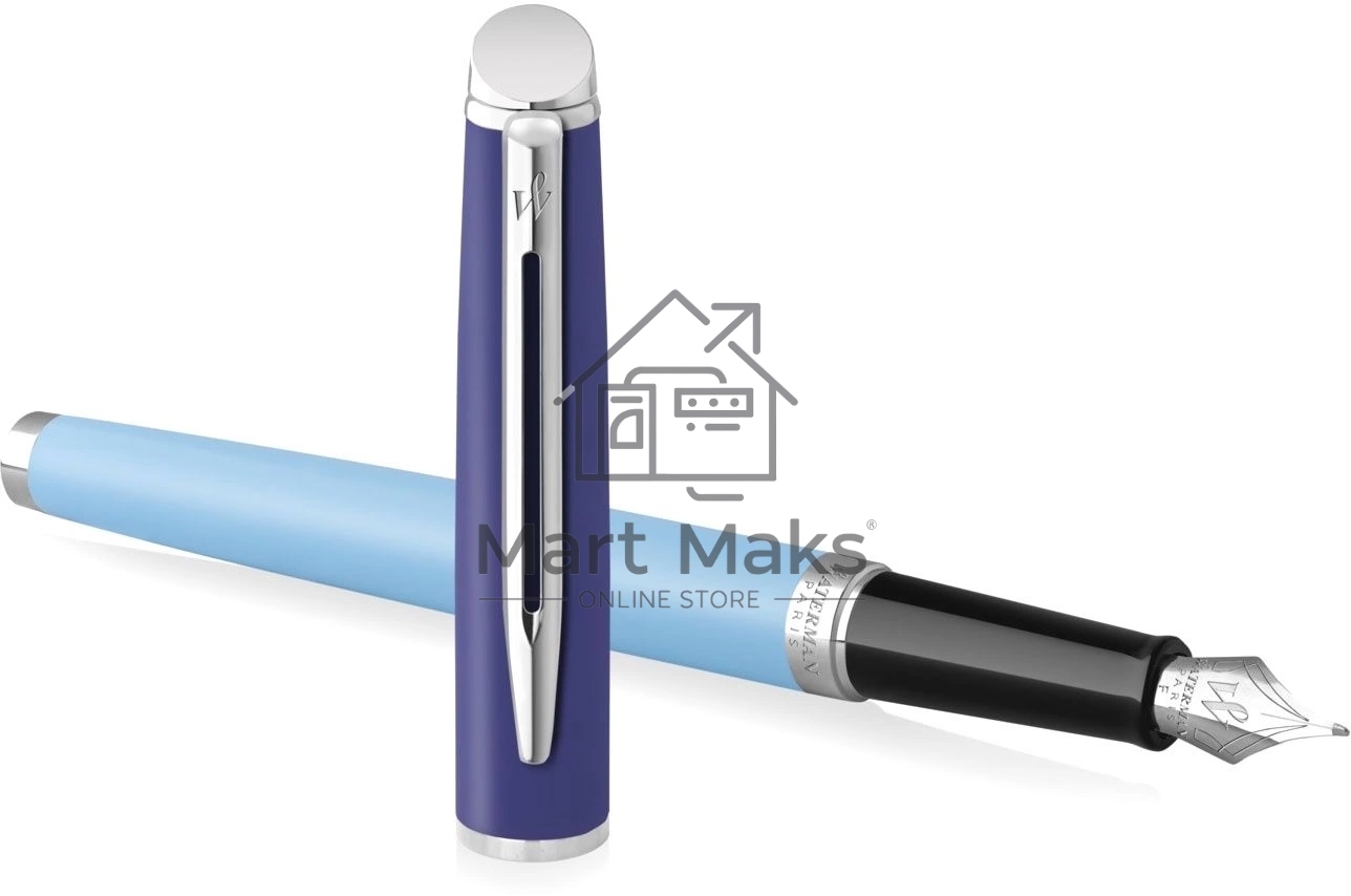 Ручка перьевая Waterman Hemisphere Colour Blocking (2179924) Blue CT сталь нержавеющая F, подарочная коробка