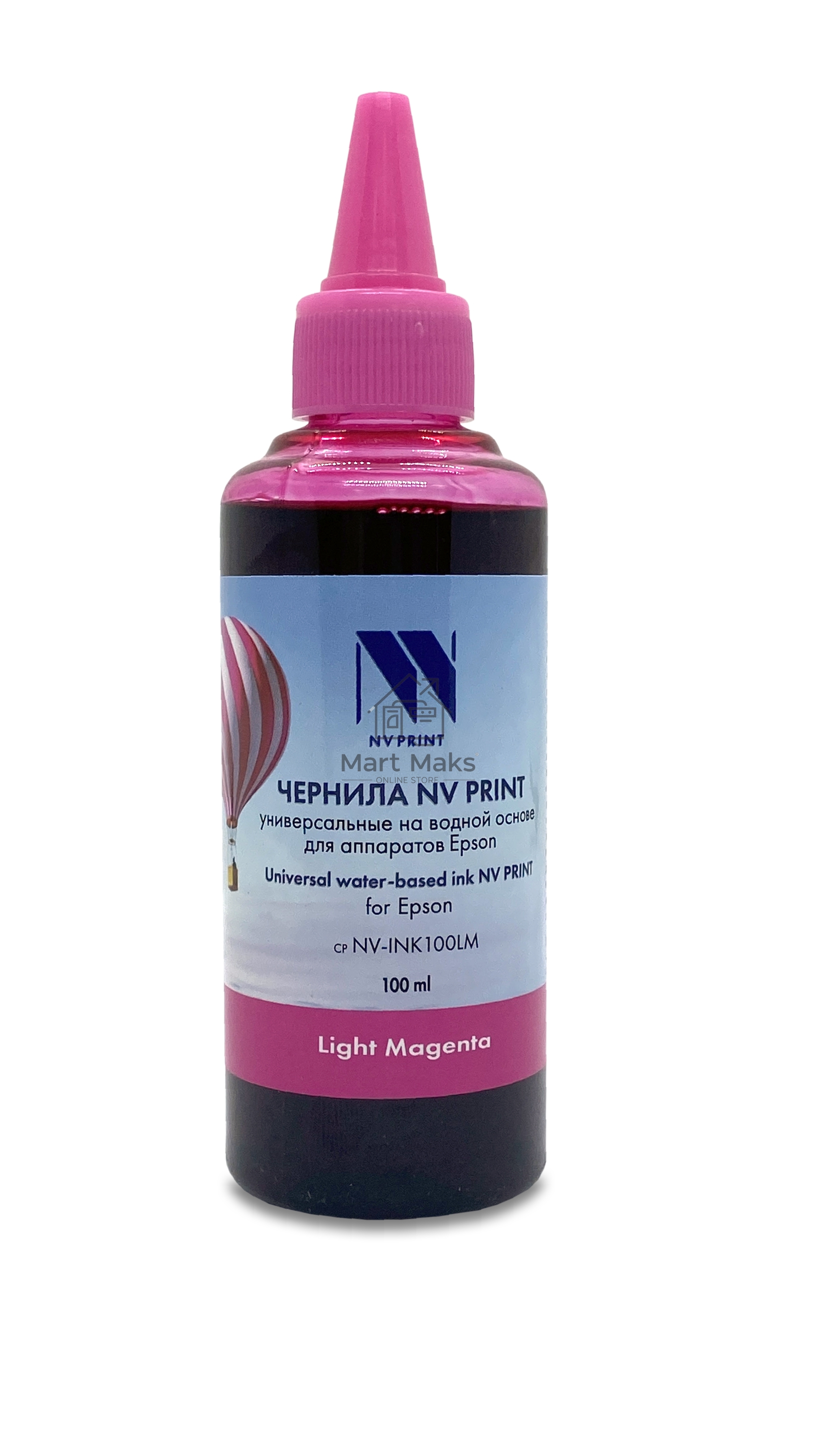 Чернила NVPrint универсальные на водной основе NV-INK100LM для аппаратов Epson (100ml) Light Magenta совместимые
