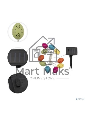 Каскад Lamper Эклектика 4 м LED с выносной солнечной панелью 2 м и аккумулятором, теплое белое свечение