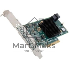 RAID-контроллер Broadcom LSI MegaRAID SAS 9341-4i SGL (LSI00419/05-26105-00(H) PCIe 3.0 x8 LP, SAS/SATA 12G, RAID 0,1,5,10,50, 4port(1хint SFF8643), 3008ROC, 5,