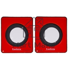 Акустическая система 2.0 ExeGate EX289920RUS Disco 140 Red (питание USB, 2х3Вт (6Вт RMS), 100-20000Гц, красный)