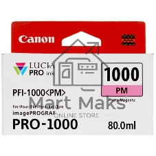 Картридж струйный Canon PFI-1000 PM для IJ SFP PRO-1000 WFG. Фото пурпурный. 80 мл.