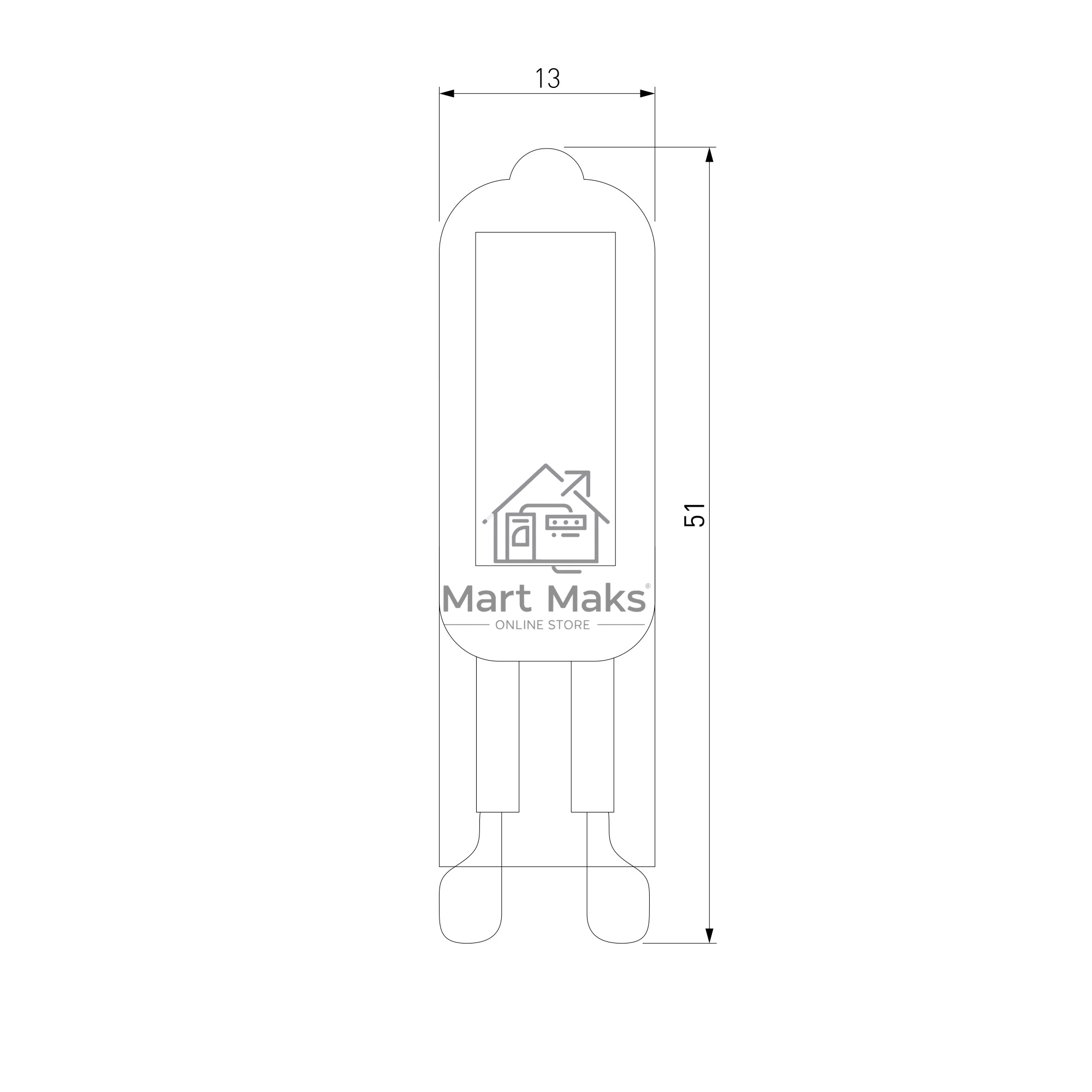 BLG911 / Светодиодная лампа G9 LED 3W 220V 3300K