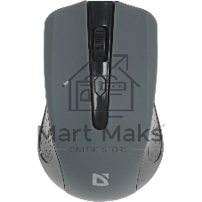 Мышь беспроводная Defender Accura MM-935 серый, 1600 dpi, радиоканал, USB, кнопки - 4