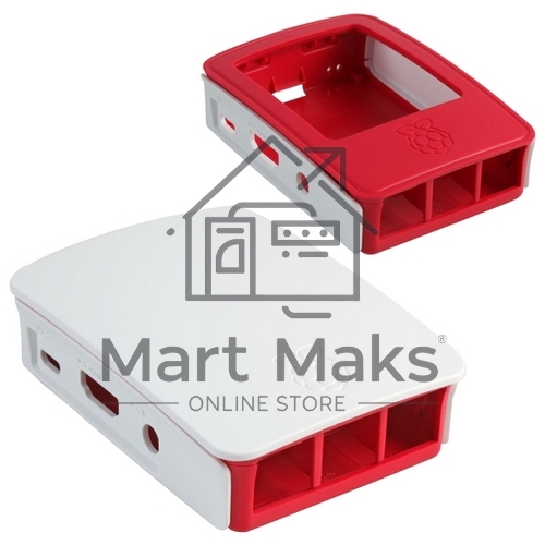 Корпус RA129 red-белый для микрокомпьютера Raspberry Pi 3. ACD Red+White ABS Plastic case for Raspberry Pi 3