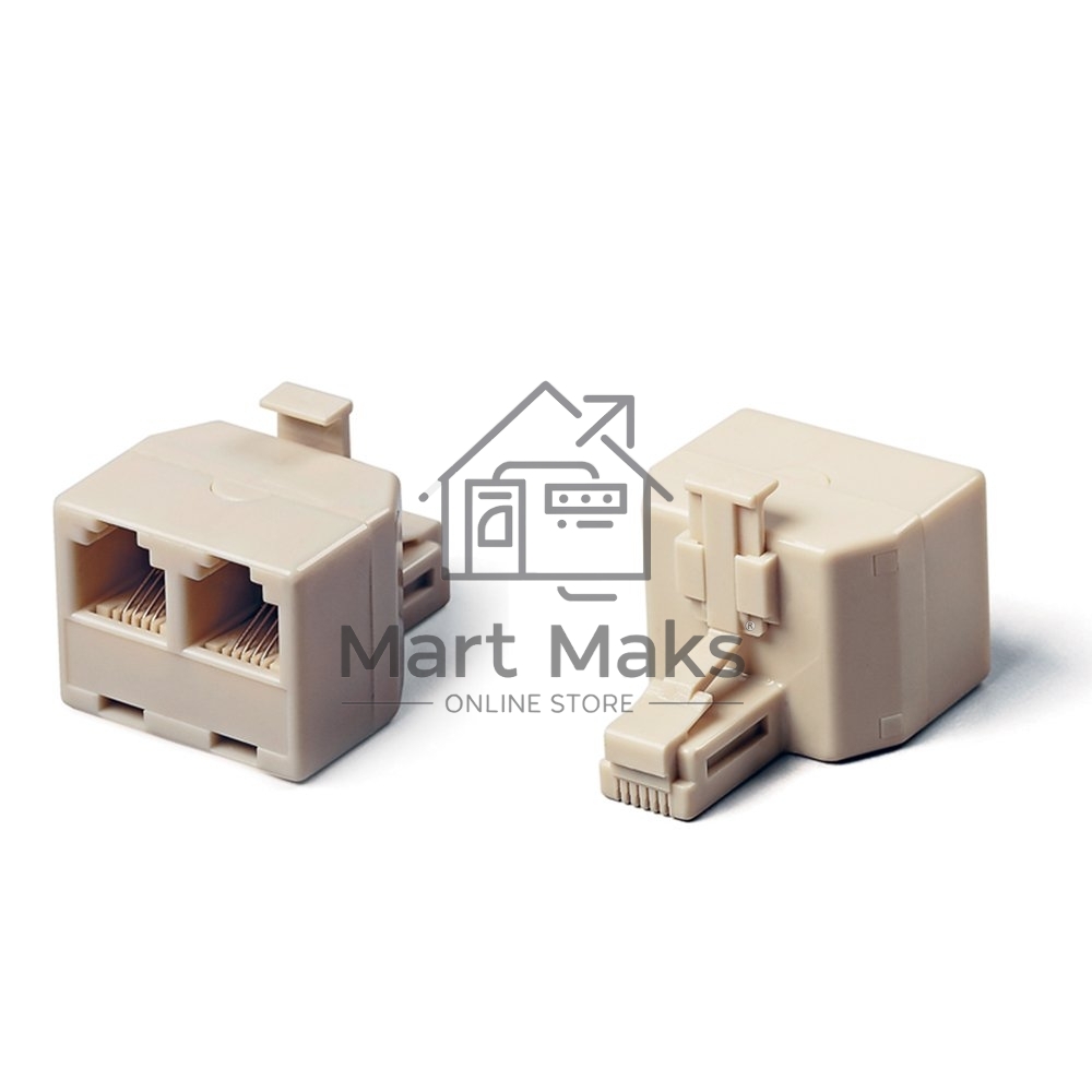 Разветвитель US-12 RJ45 8P8C (джек) -> 2x8P8C (розетки)