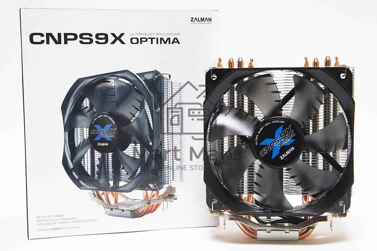 Кулер для процессора Zalman CNPS9X OPTIMA серебристый/черный, 120 мм, алюминий/медь, 1500 об/мин, 26 дБ, 4 pin, 180 Вт, 156 мм