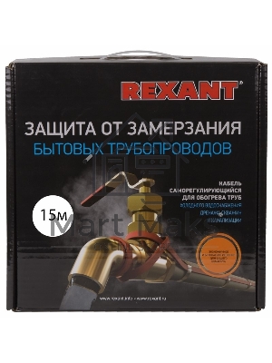 Греющий саморегулирующийся кабель (в трубу) 10HTM2-CT (15м/150Вт) Rexant