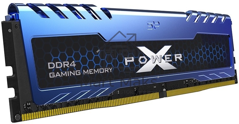 Оперативная память Silicon Power XPower Turbine, DDR4, 8GB (1x8GB), 3200MHz, CL16, DIMM, с радиатором, синий/черный