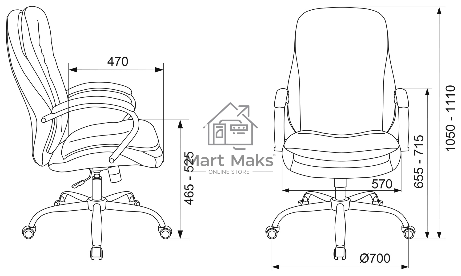 Кресло руководителя Бюрократ T-9950SL Fabric черный Light-20, крестовина металл хром