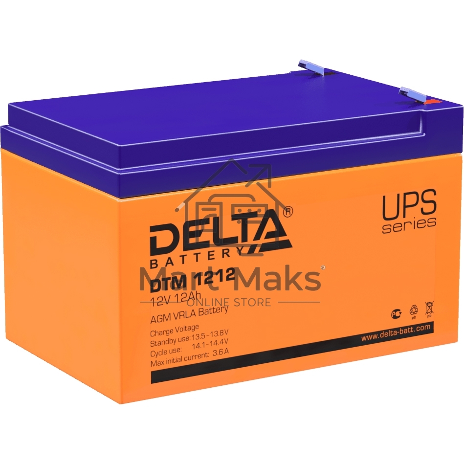 Батарея Delta DTM 1212 (12V, 12Ah)