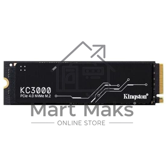 Накопитель SSD Kingston 512Gb M.2 KC3000 <SKC3000S/512G> (PCI-E 4.0 x4, up to 7000/3900Mbs, 3D TLC, NVMe, 400TBW, Phison E18, 22х80mm, LP heatsink)