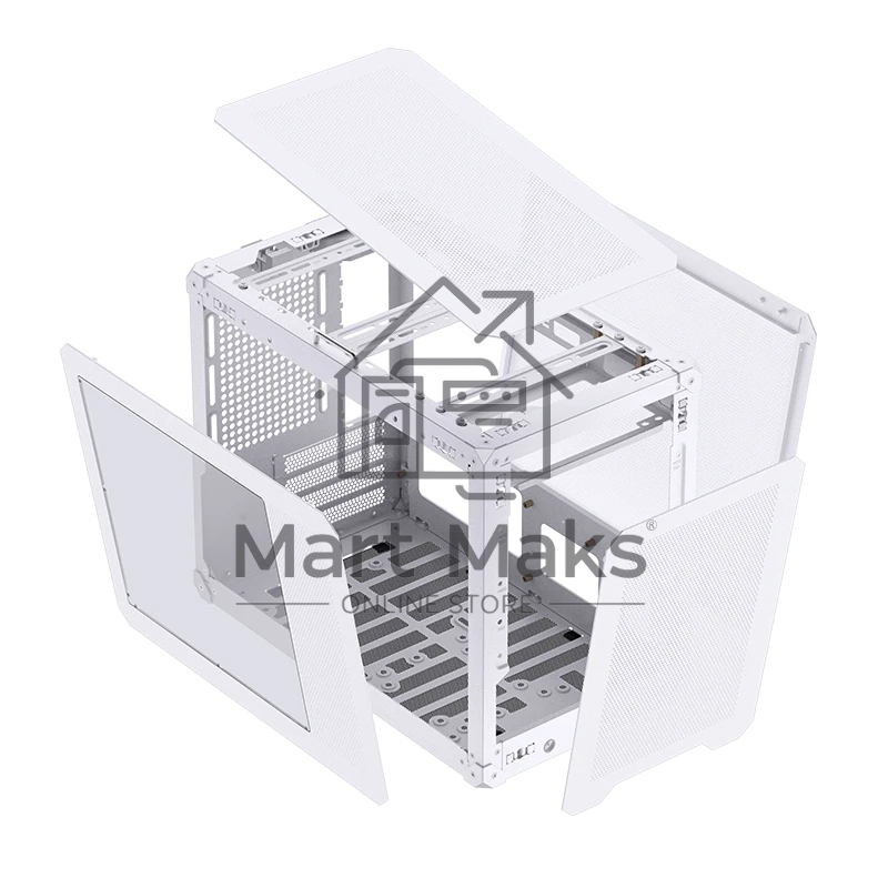 Корпус без блока питания JONSBO C6 MAX Handle, Mini-Tower, TG, no fan, 1xUSB-A 3.0 + 1xUSB-C 3.1, mATX, mITX White