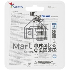 Флешка USB ADATA UC300 (ACHO-UC300-64G-RBK/GN), 64Gb, Type-C USB 3.2, R/W 100/30, черный/зеленый