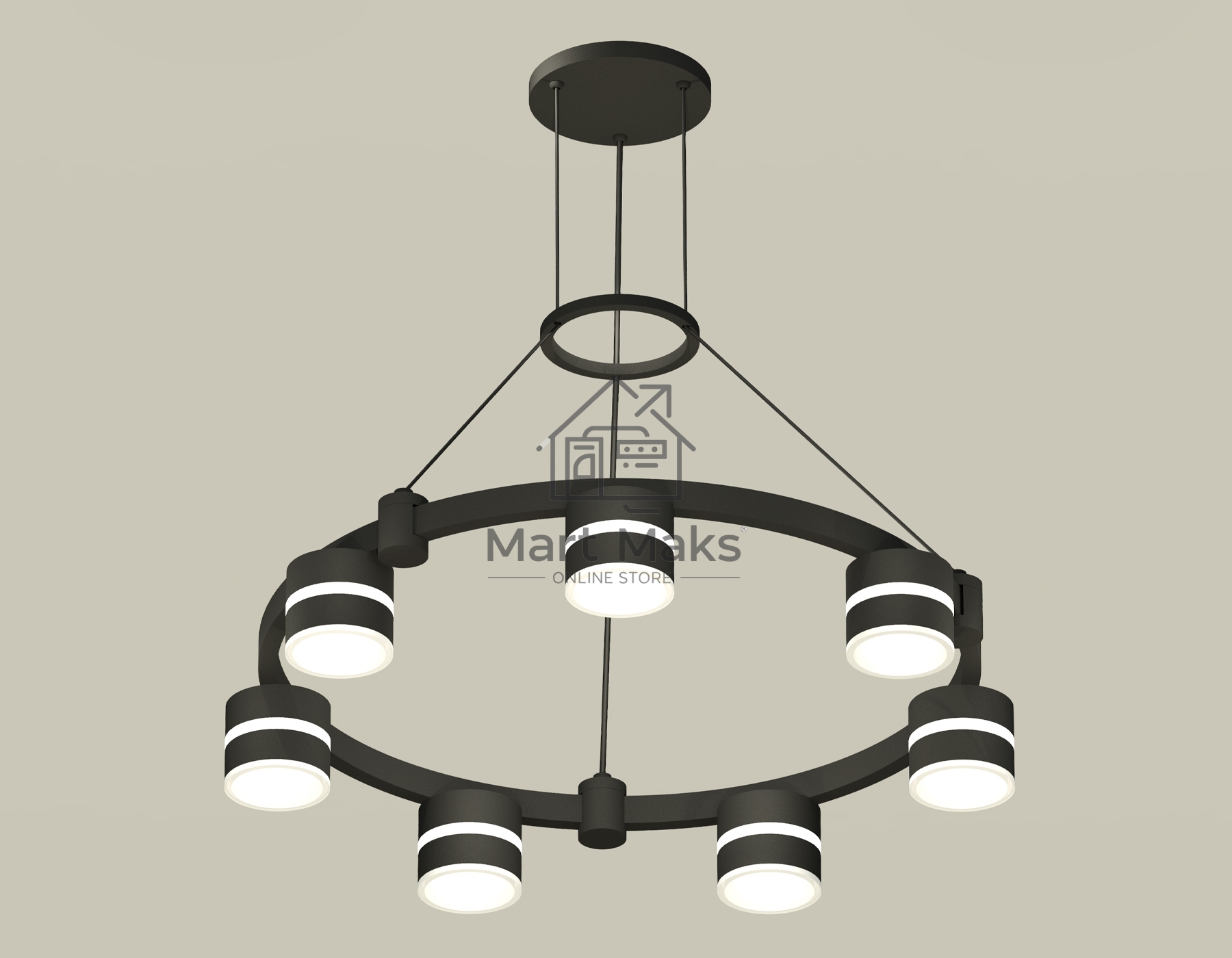 Светильник Ambrella light XR92051602/7 SBK/FR черный песок/белый матовый GX53  (A9205, C9238, N8445)