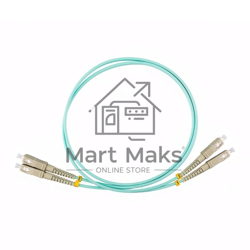 Кабель оптический REXANT 50-2511-1 Патч-корд волоконно-оптический (шнур) MM 50/125 (OM3), LC/UPC–LC/UPC, duplex, 3mm, LSZH, 1.5м, REXANT