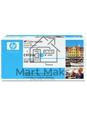 Картридж лазерный HP C9731A голубой для LJ 5500 12000стр.