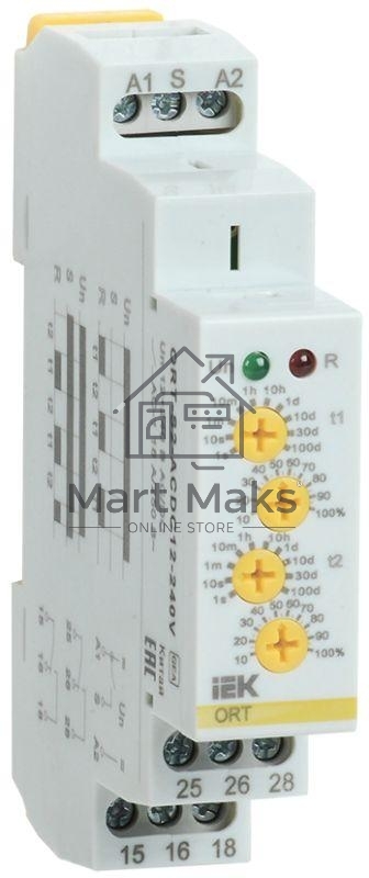 Реле циклическое ORT 2 конт. 12-240В AC/DC ИЭК ORT-S2-ACDC12-240V
