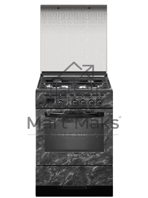 Плита газовая Gefest ПГ 6300-03 0053 мрамор черный, конфорок 4 шт, духовка 52 л, 60 см x 85 см x 60 см
